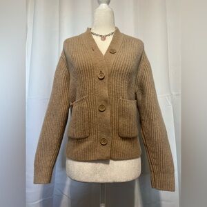 Uniqlo Brown 100% Wool Women's Cardigan 🎀